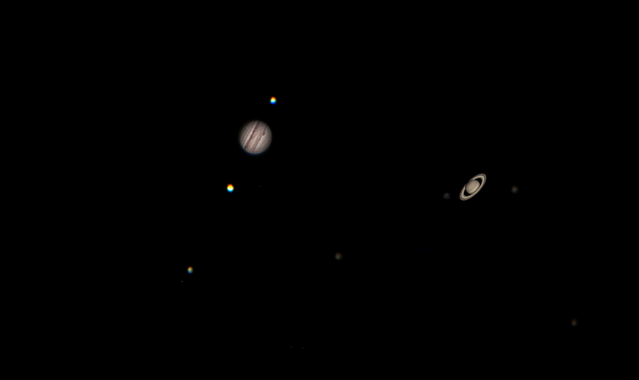 Jupiter and Saturn from tonight