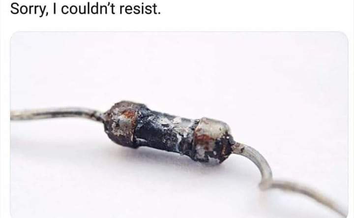 Bad resistor.