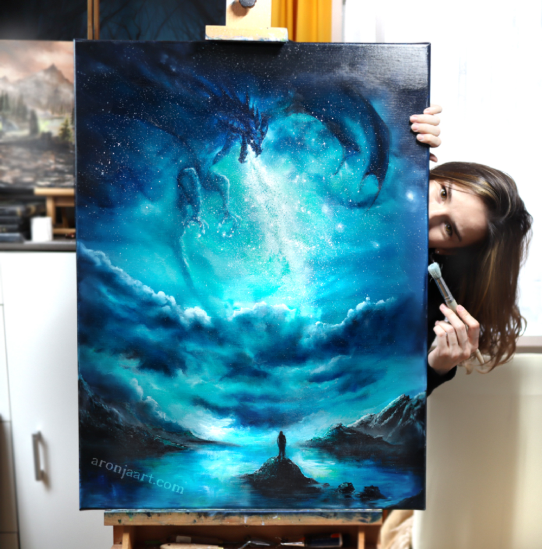 My first big "Dragon-Nebula" Painting