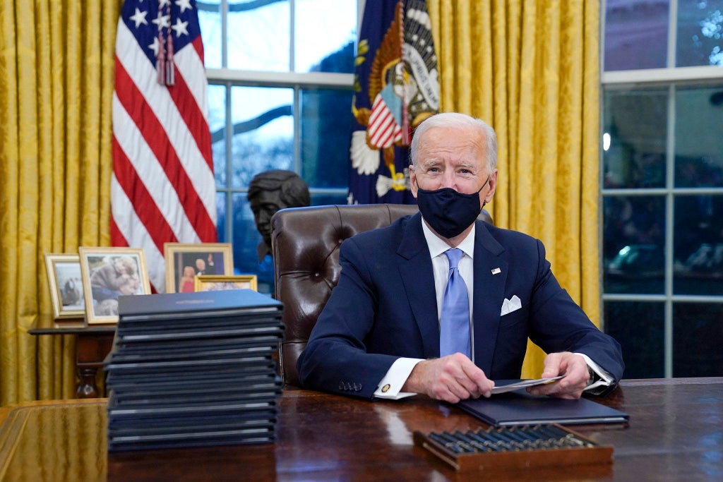 Biden signing them executive orders