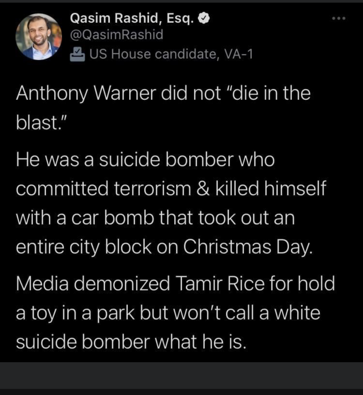 Another domestic terrorist.