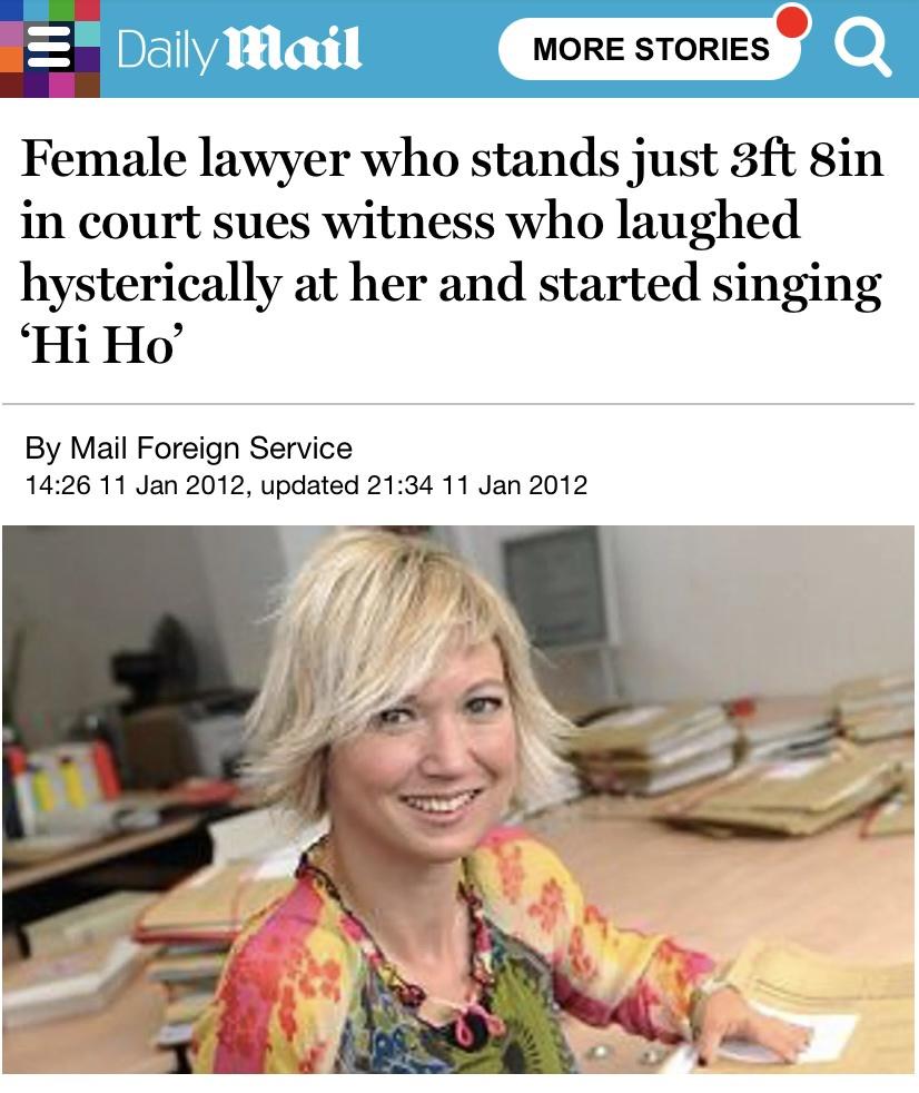 But how tall does she stand outside of court?