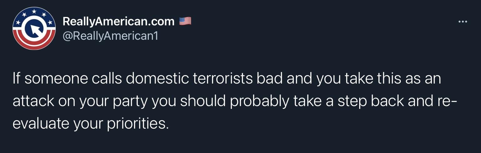 If someone calls domestic terrorists bad&hellip;￼