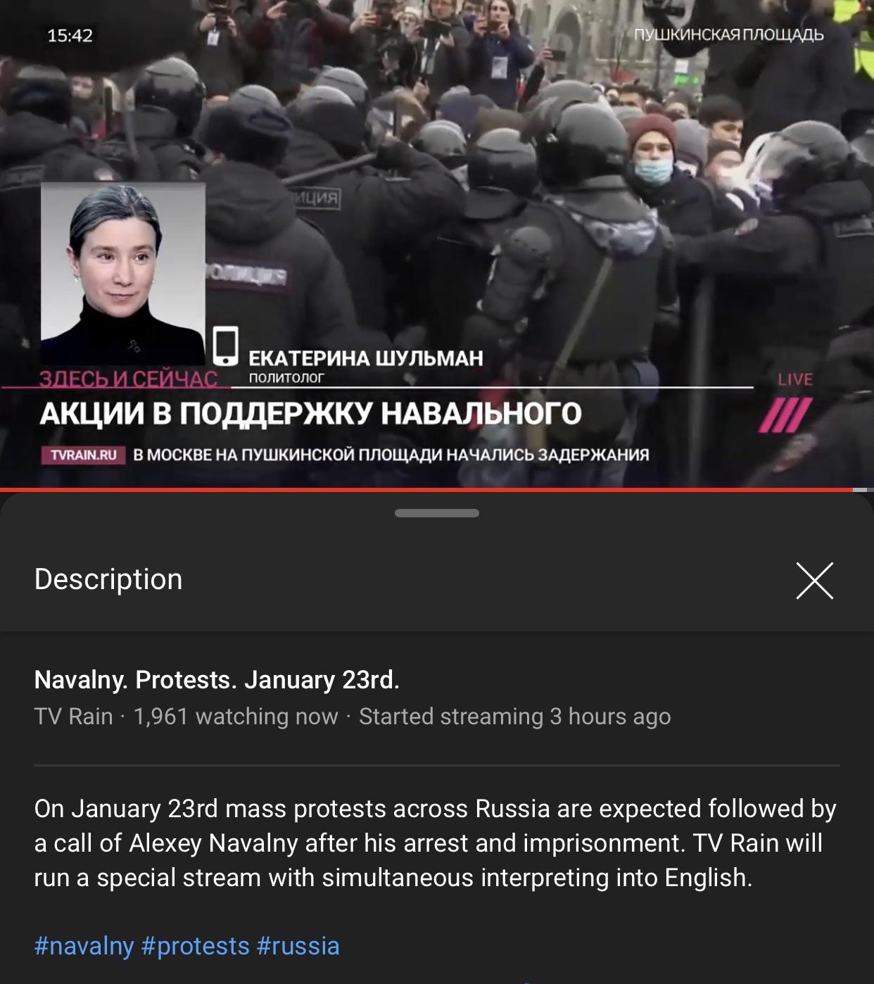 Live Russian Navalny protest coverage in English