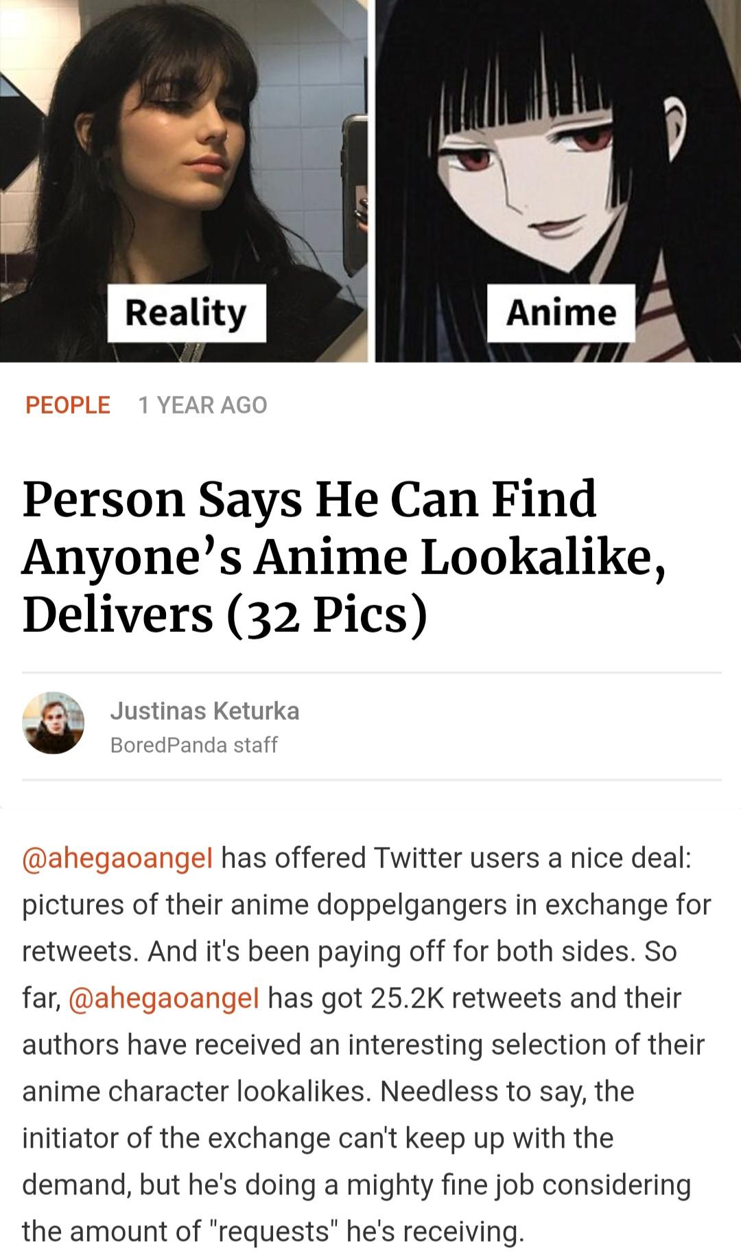 This guy can find your anime doppelganger.