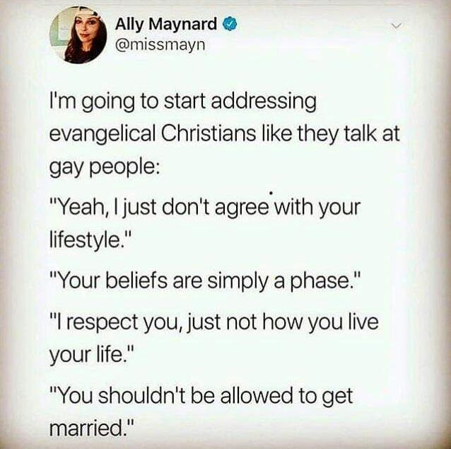 "I don't want you forcing your lifestyle onto your kids"