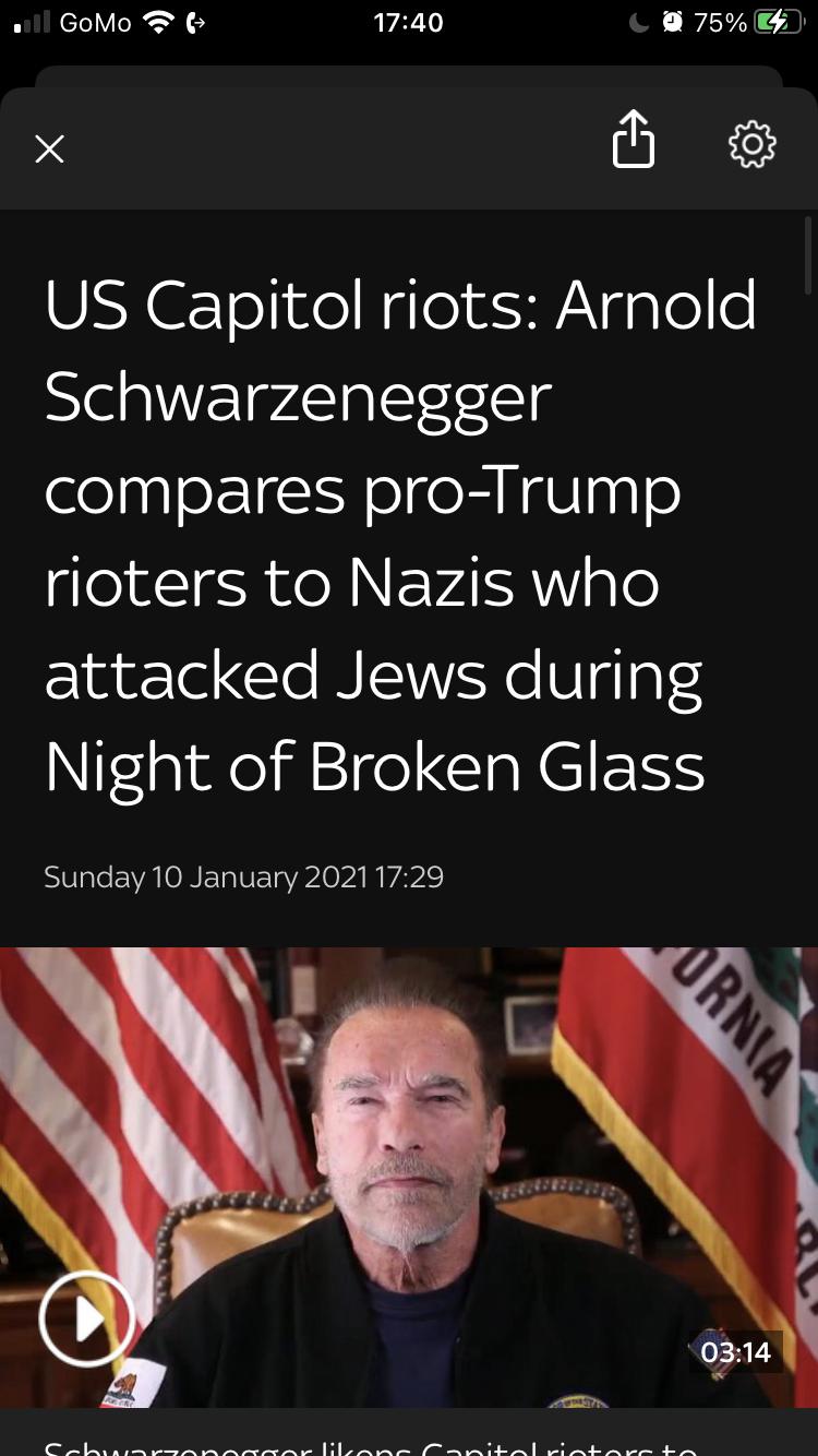 Arnold Attacks Pro-Trump Supporters