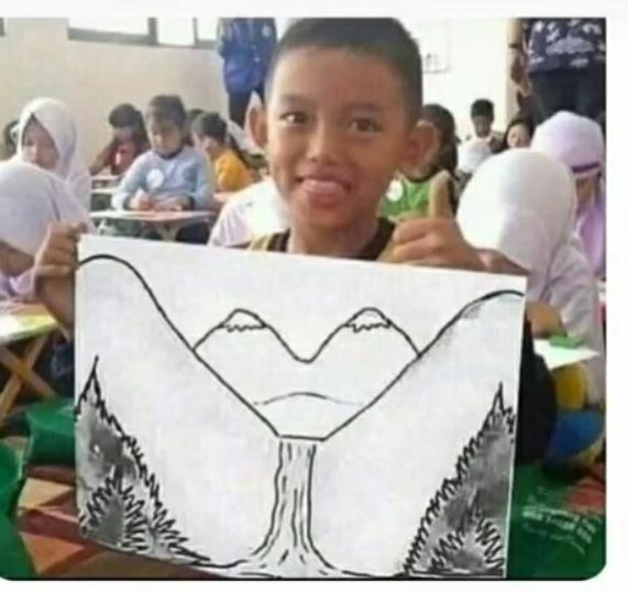 Kid Made A Beautiful Mountain Range