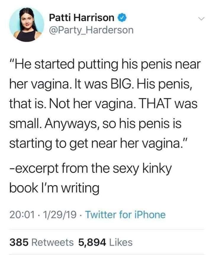 "Yes to this sex" by Patti Harrison