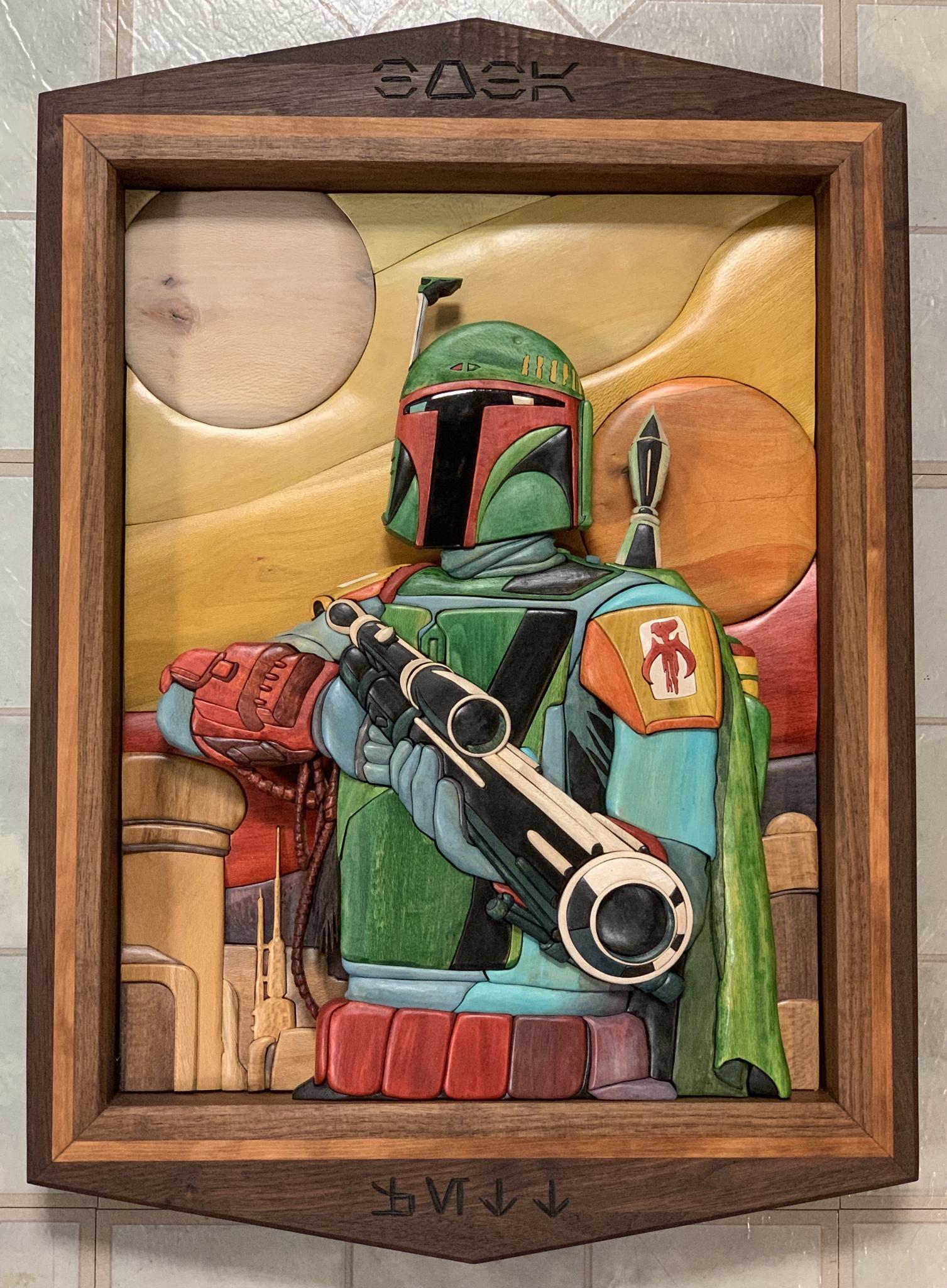 Wooden Boba Fett is complete!