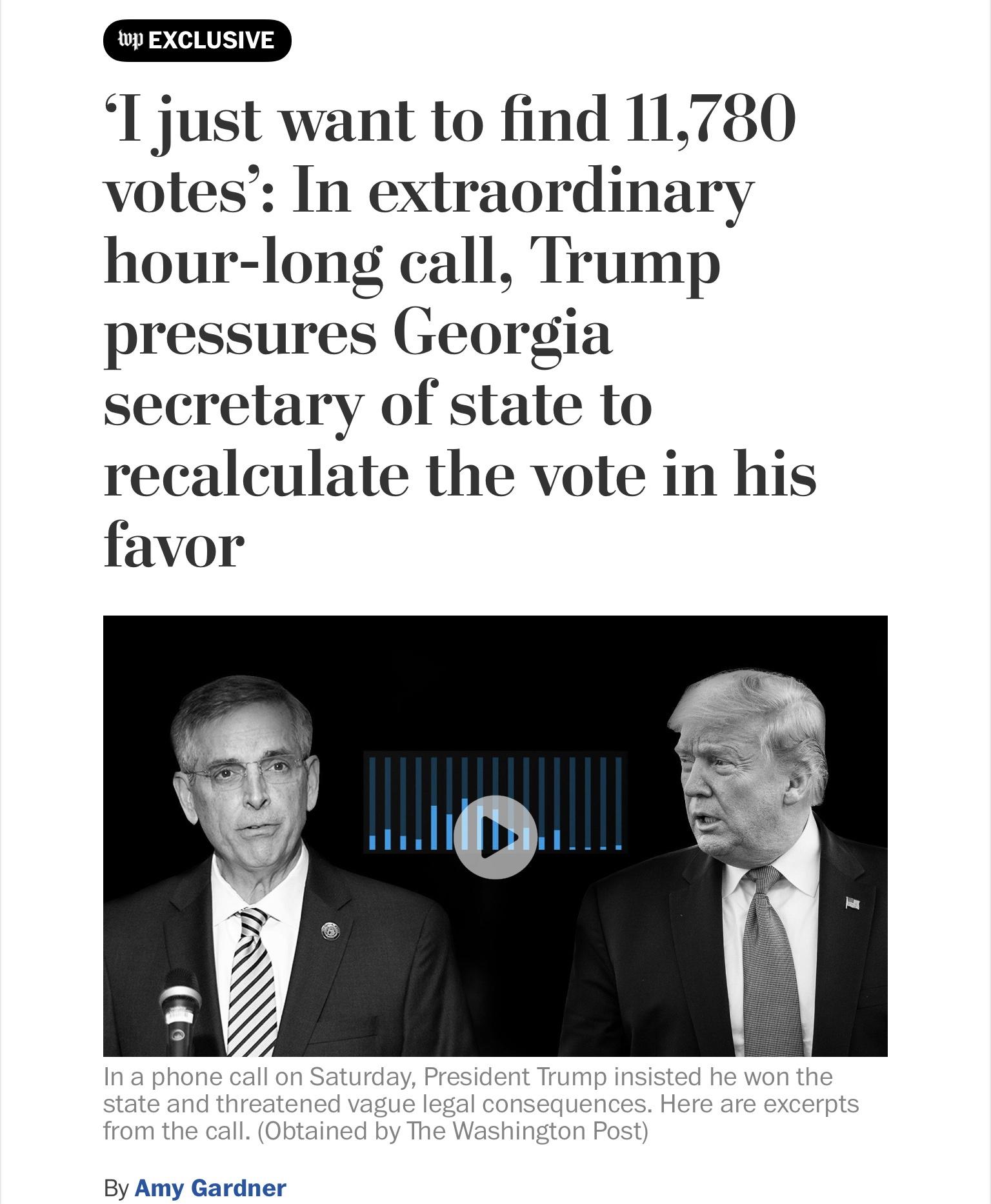 PRESIDENTIAL TANTRUM! I listened to the recording on Washington Post￼ and cringed!