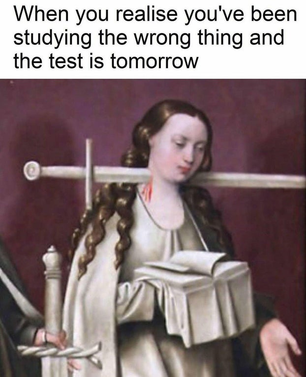 Studying for wrong test