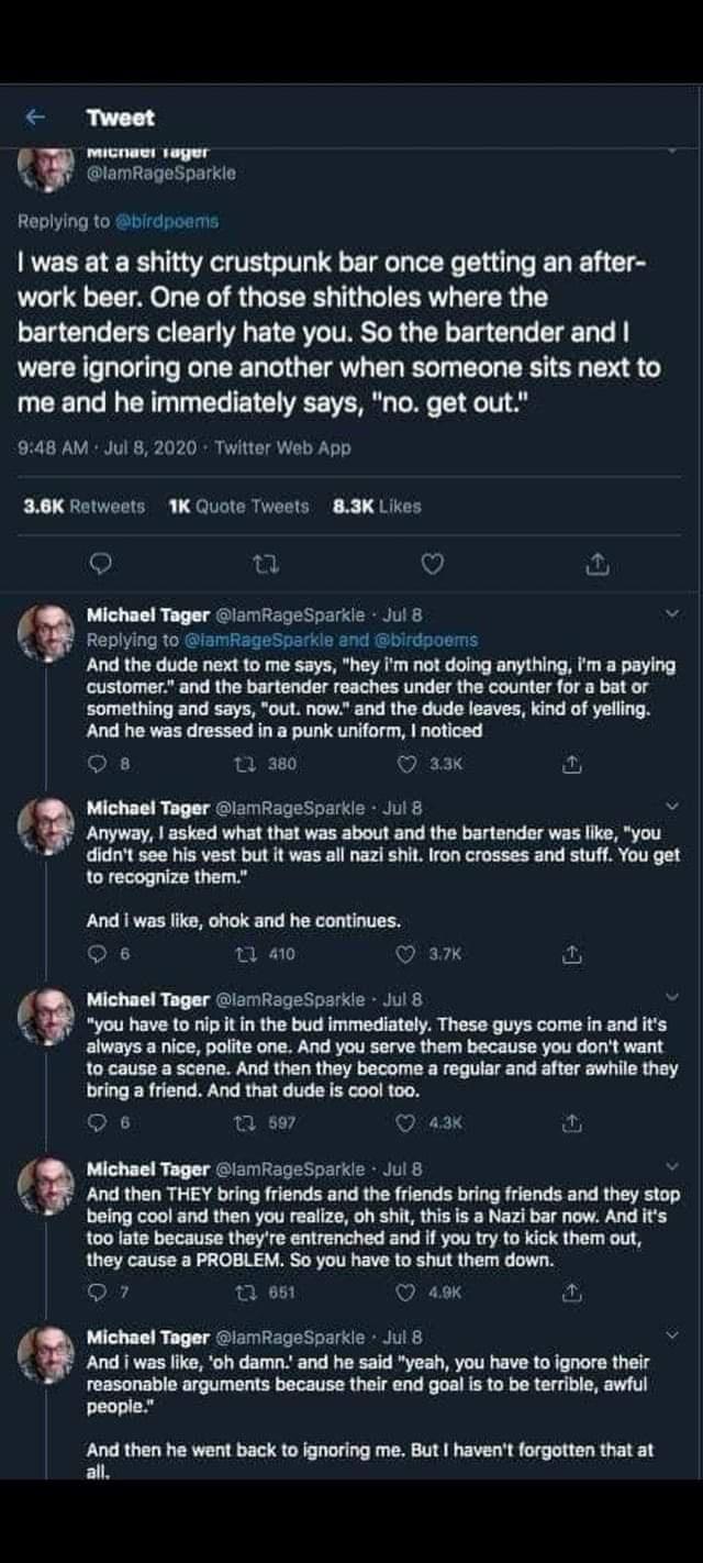 No quarter here for the Nazis from Parler!