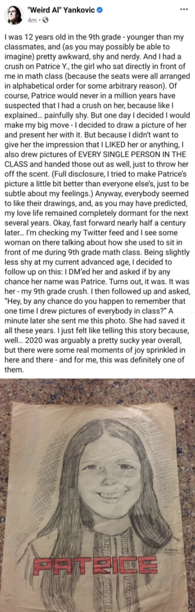 A very interesting Weird Al Yankovic story