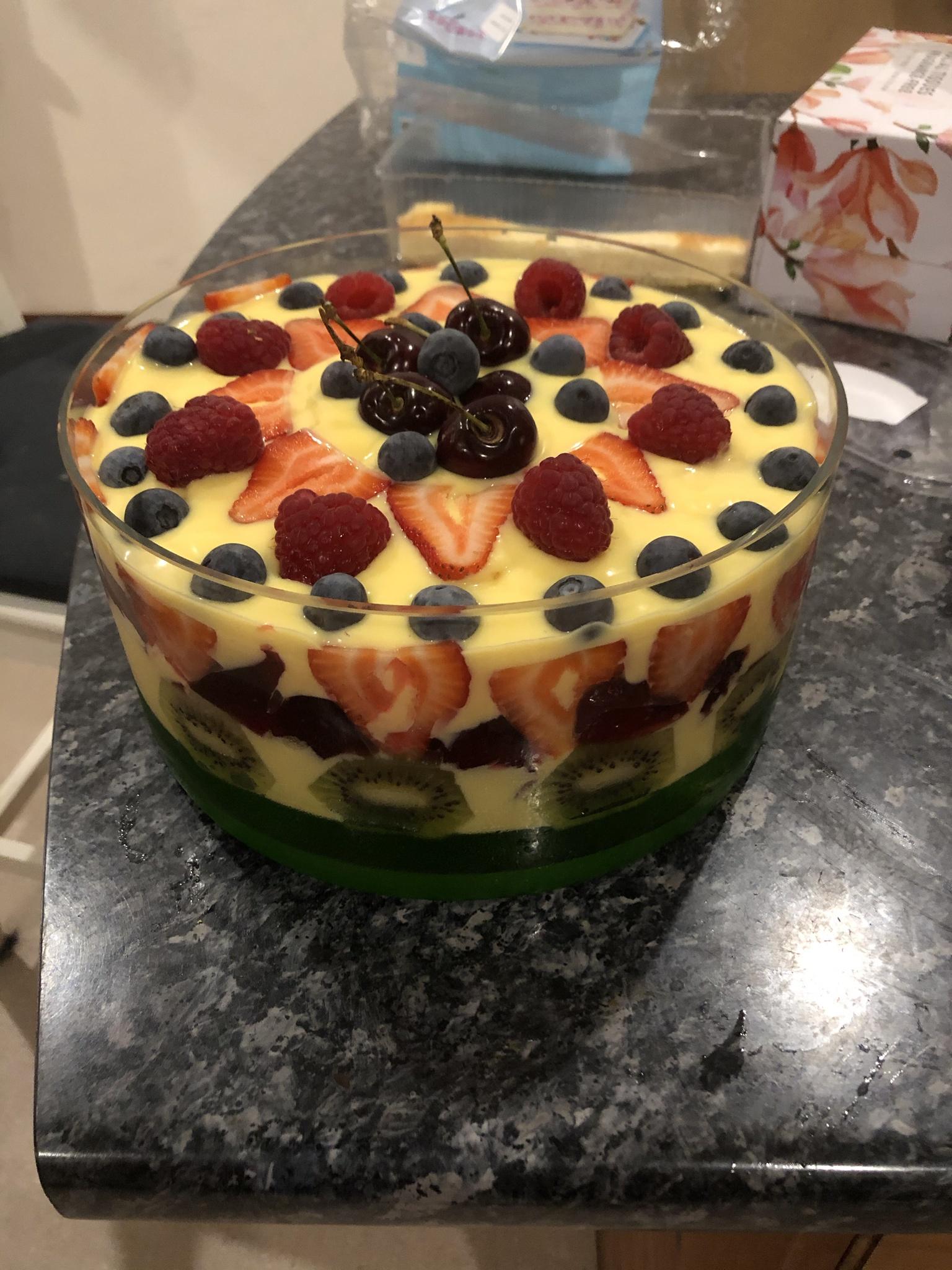 The trifle is done