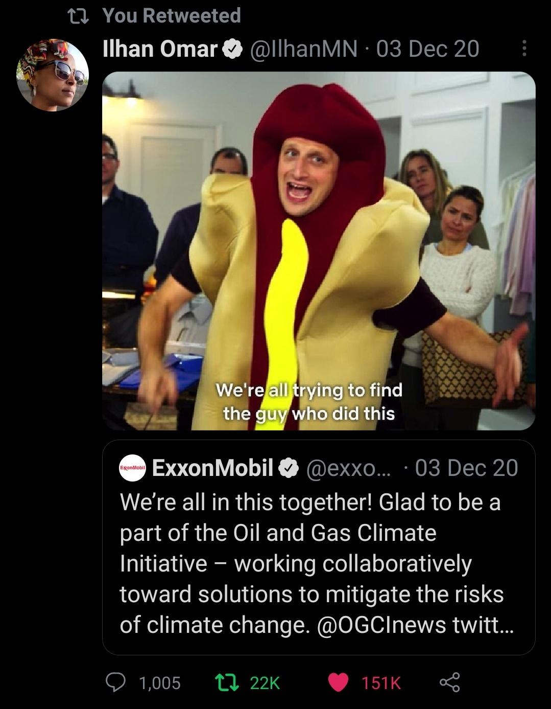 Ilhan Omar's sass about this remains relevant.