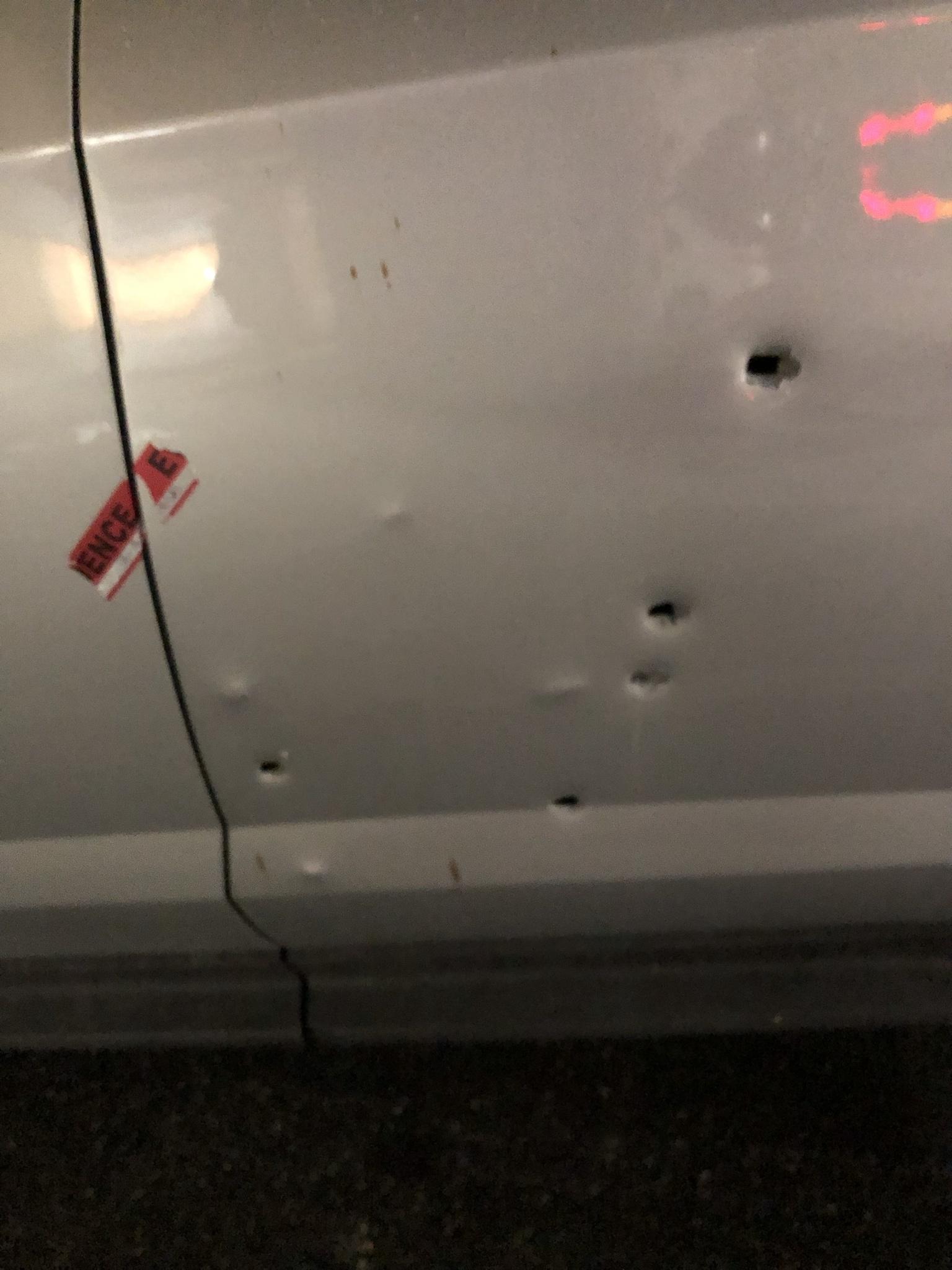 That Swiss cheese looks a lot like a car! Wait, is that evidence tape? Saw this outside of a Dollar Tree near Disney World. They drove away while we were shopping.