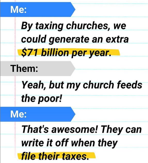 Tax every religious institute
