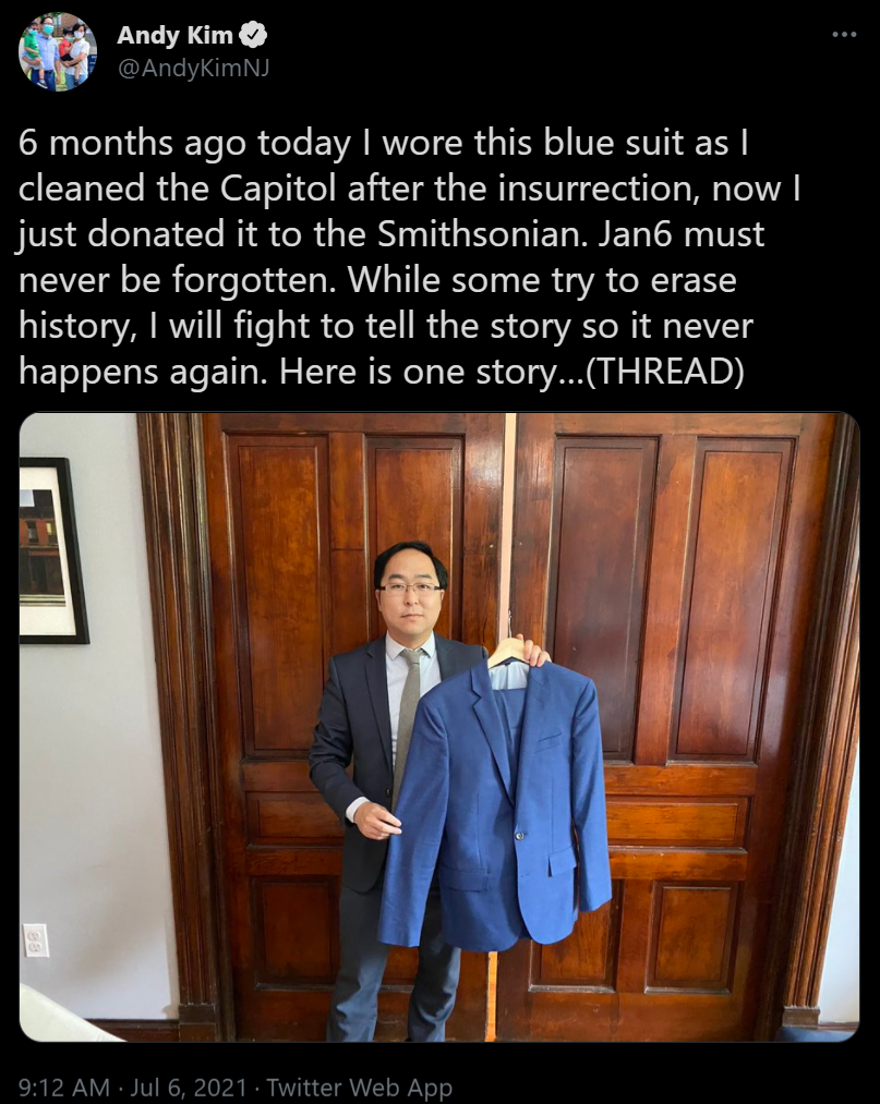 The blue suit