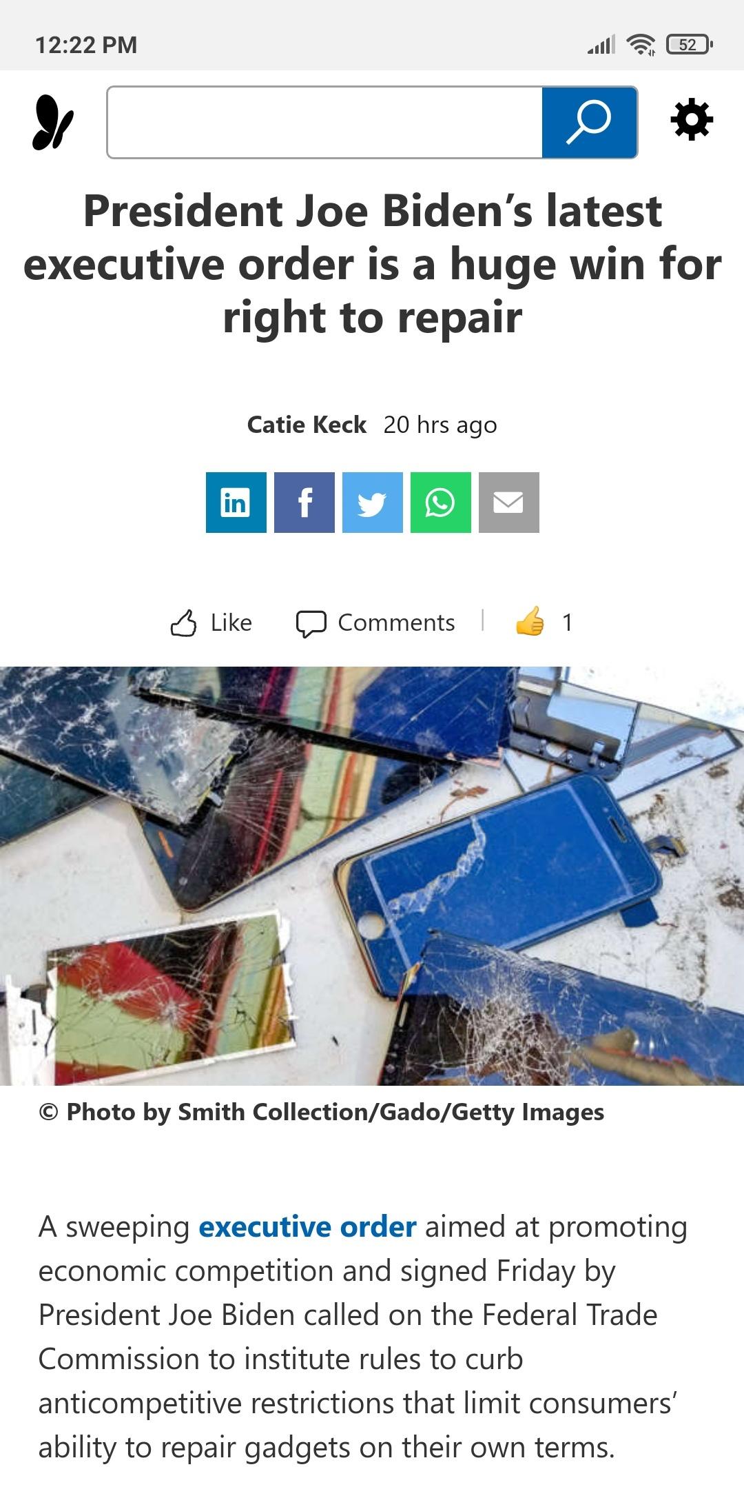 President signs executive order: huge win for right to repair