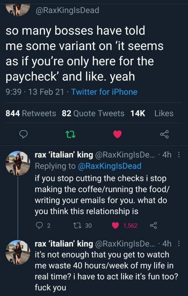 Your getting an employee, not a friend.