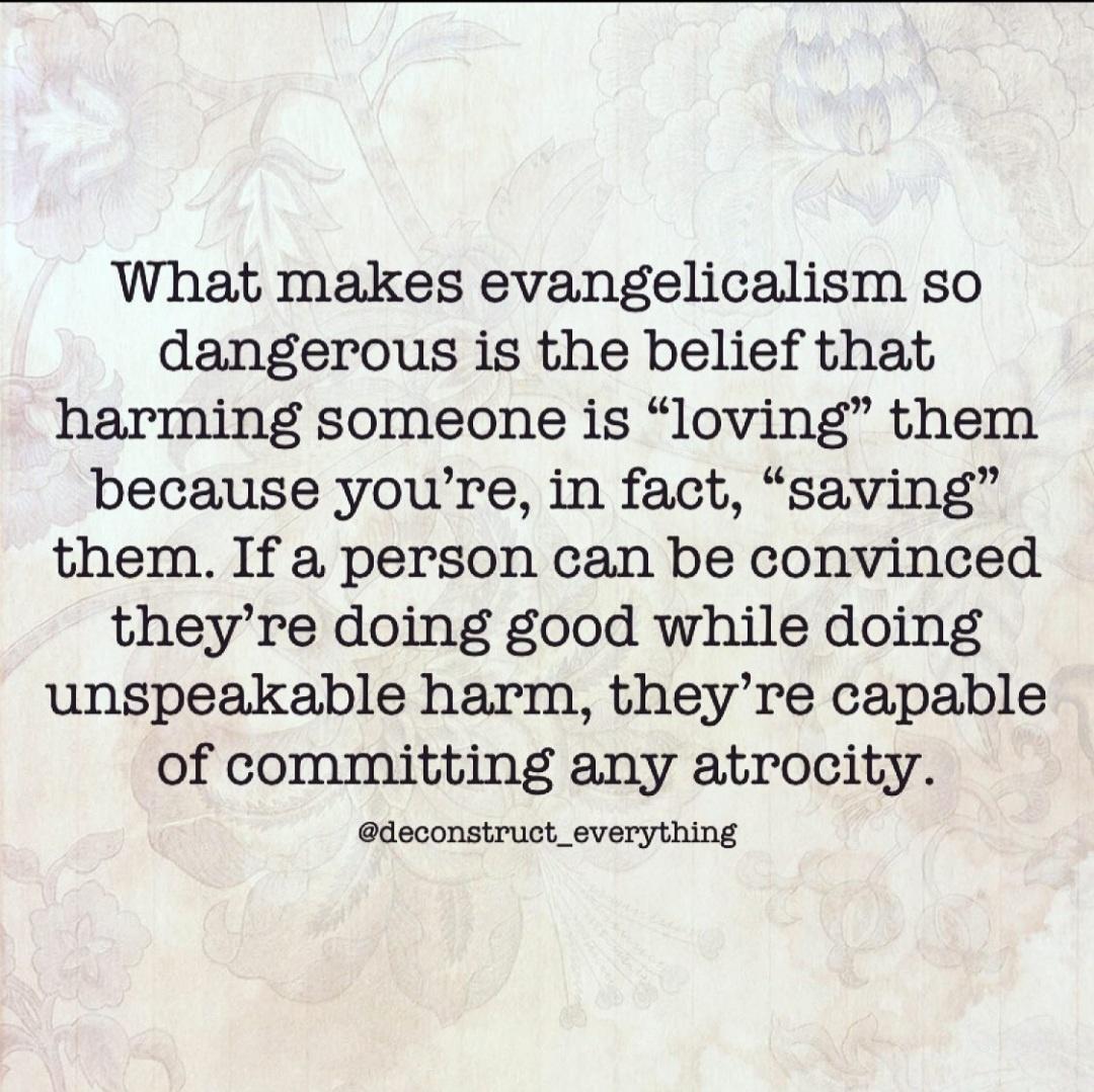 It's the same justification used by abusers.