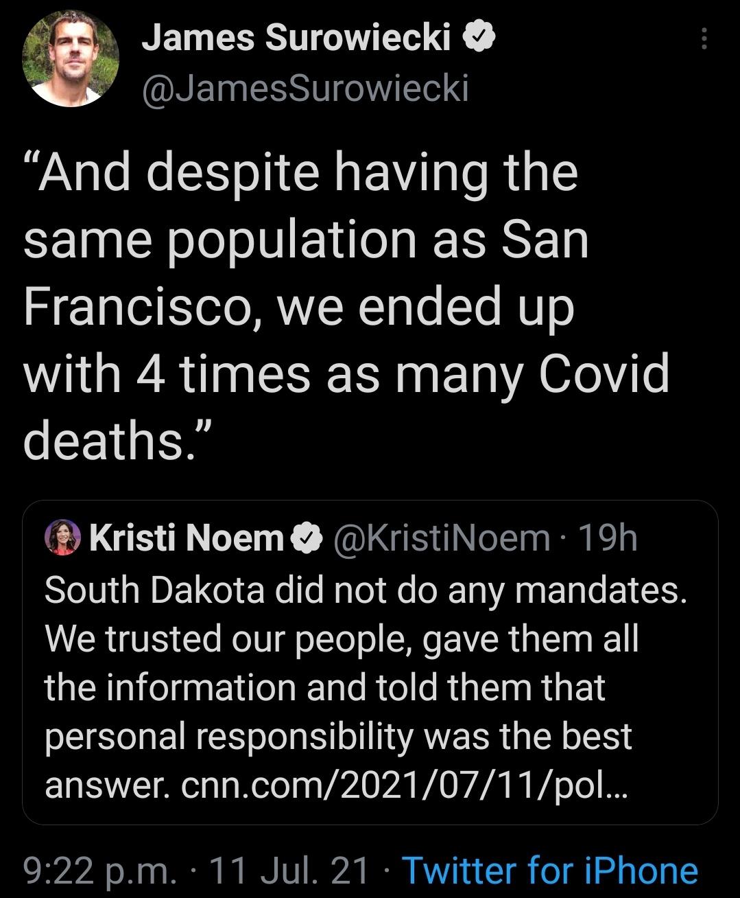 Taking a victory lap with one of the worst COVID performances in the US