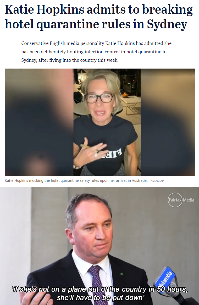 We have a word in Australia for people like her