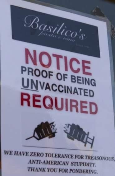 This restaurant which &ldquo;bans&rdquo; the vaccinated had no trouble taking federal money.