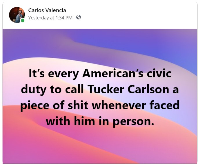 Tucker Carlson is a POS