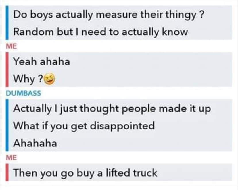 Love yourself. Even if you have a "lifted truck"