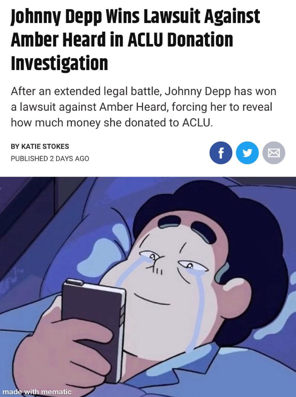 MRW I see Johnny Depp starting to get justice