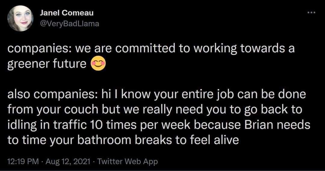 But the work culture!