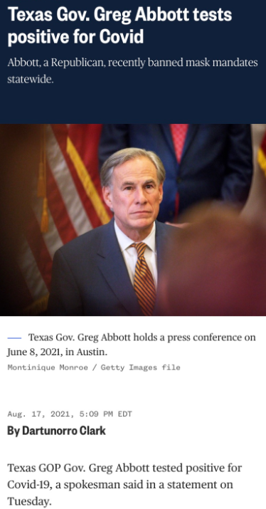 Abbott will get through this. We'll pray for him.