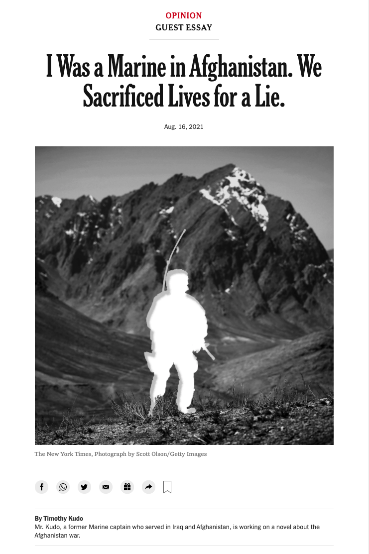 Haunting words from a former Marine captain