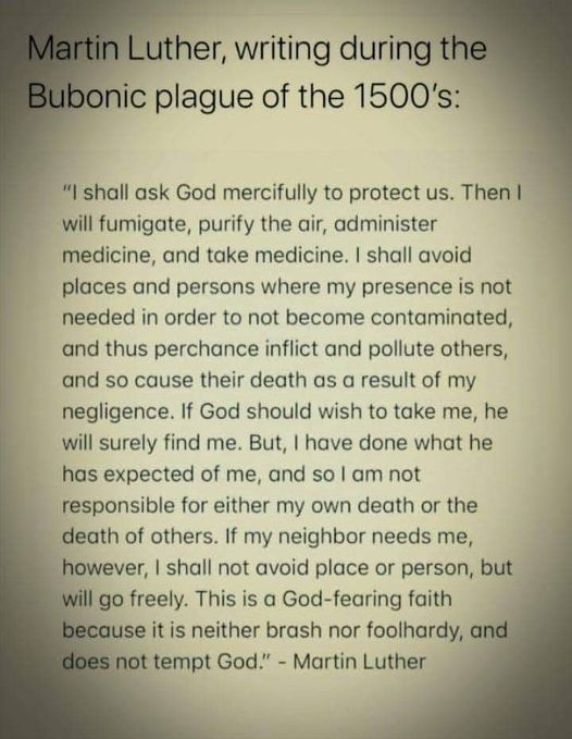 Martin Luther's advice