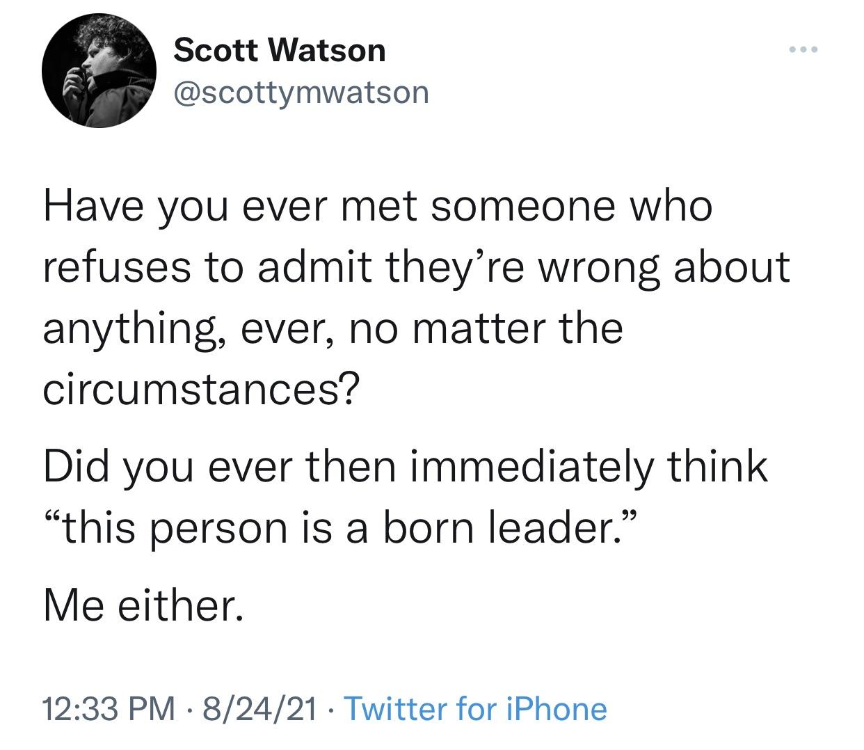 Always a massive red flag