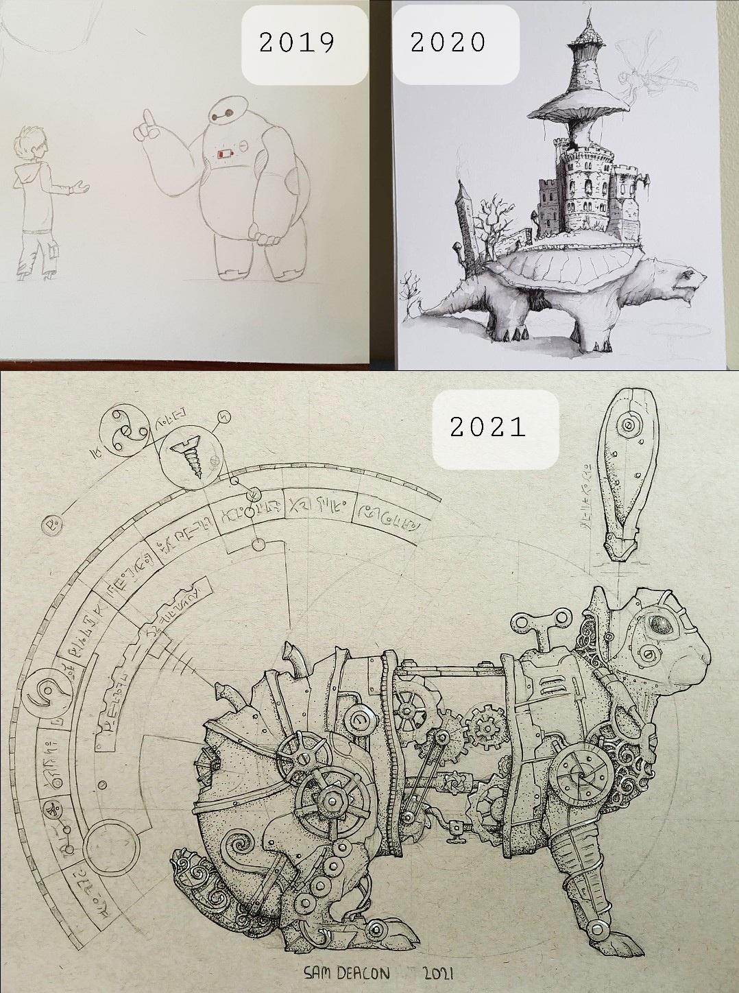 My art Progress so far (Sam Deacon Art)