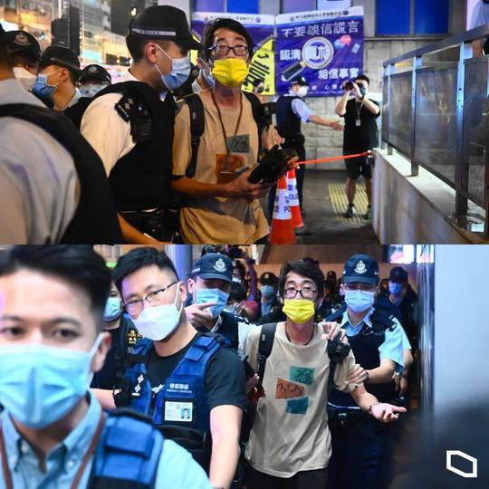 The press was arrested by Hong Kong police during 2 years anniversary of 8.31 accident outside Prince Edward train station.