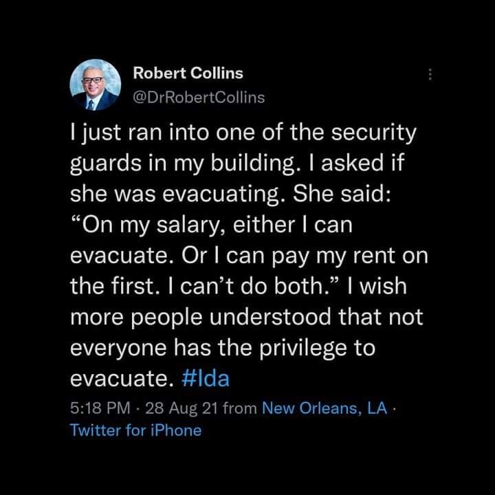 When ppl shame others for not evacuating.