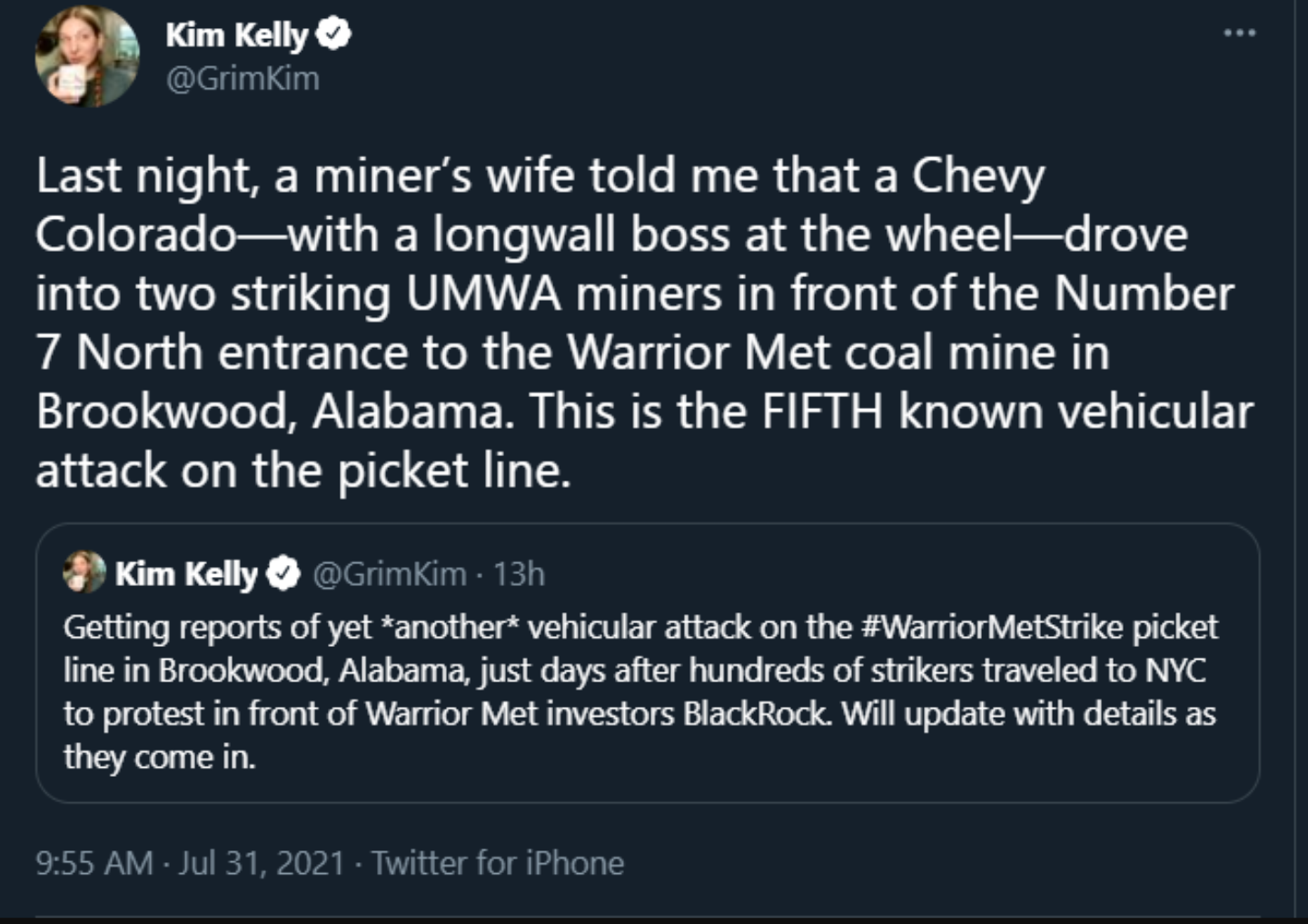 UMWA media blackout.