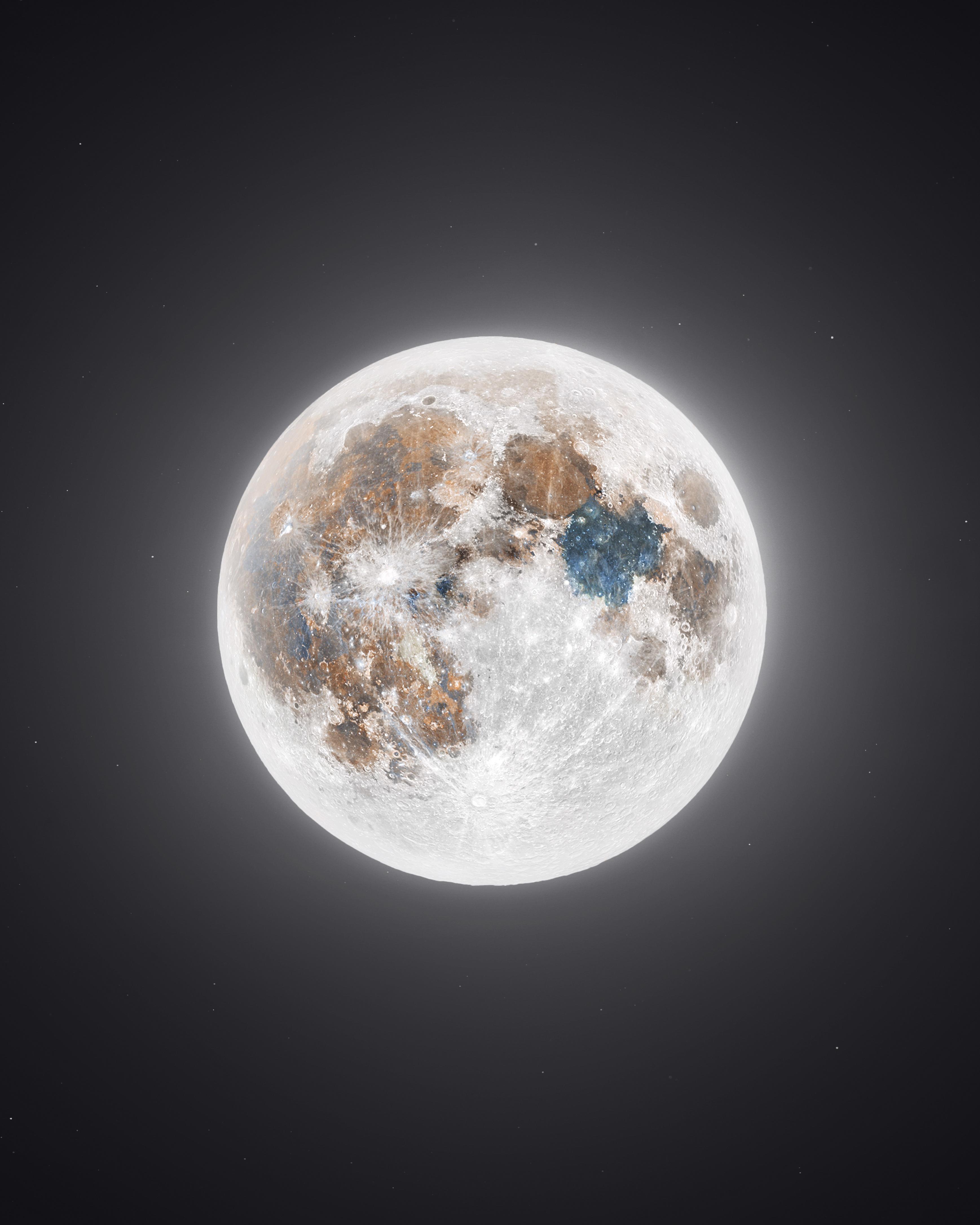 The full "blue" Moon imaged from my balcony, in the middle of a city, recording more than 60,000 snapshots (zoom in!)