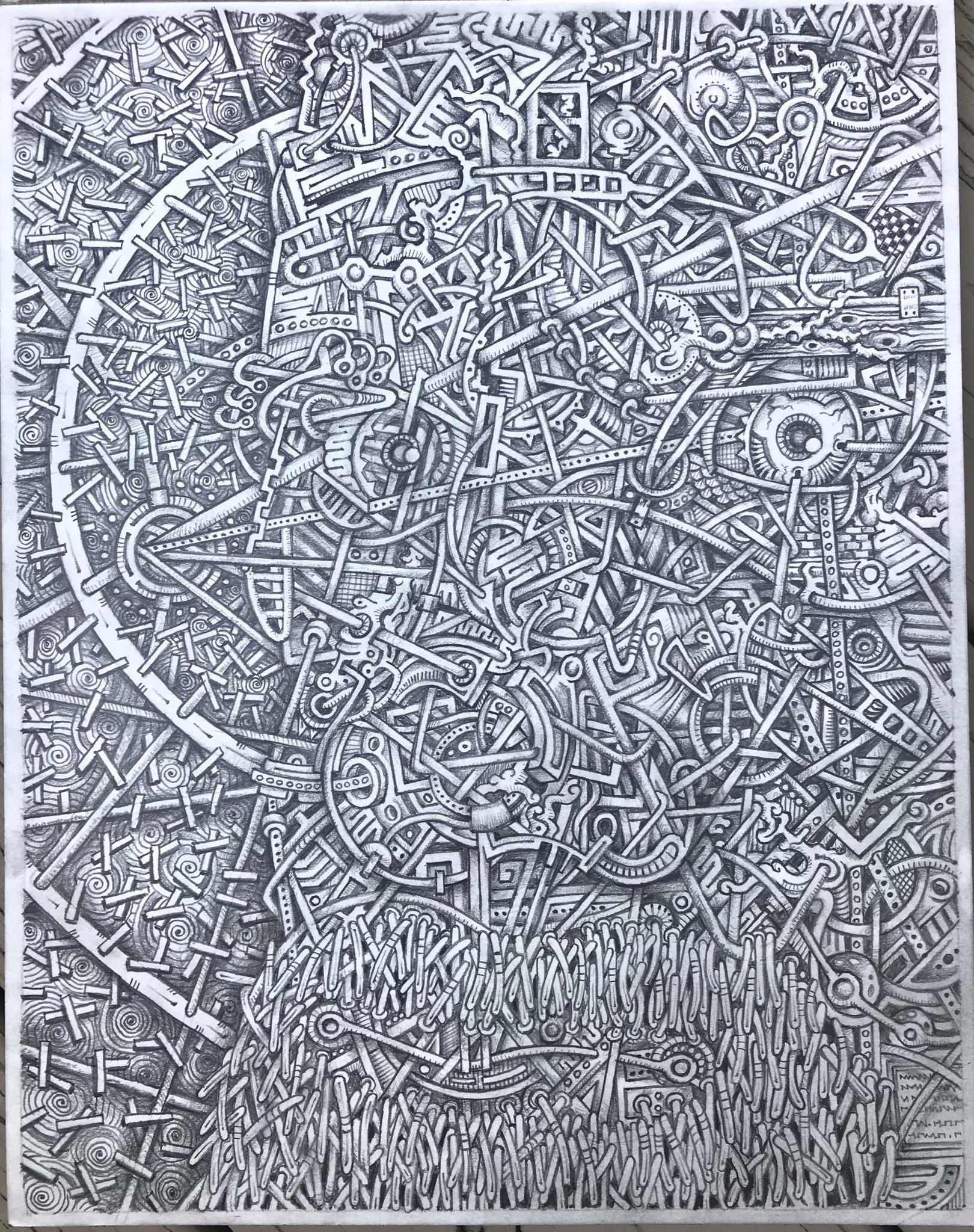 Self-portrait, me, pencil, 2020