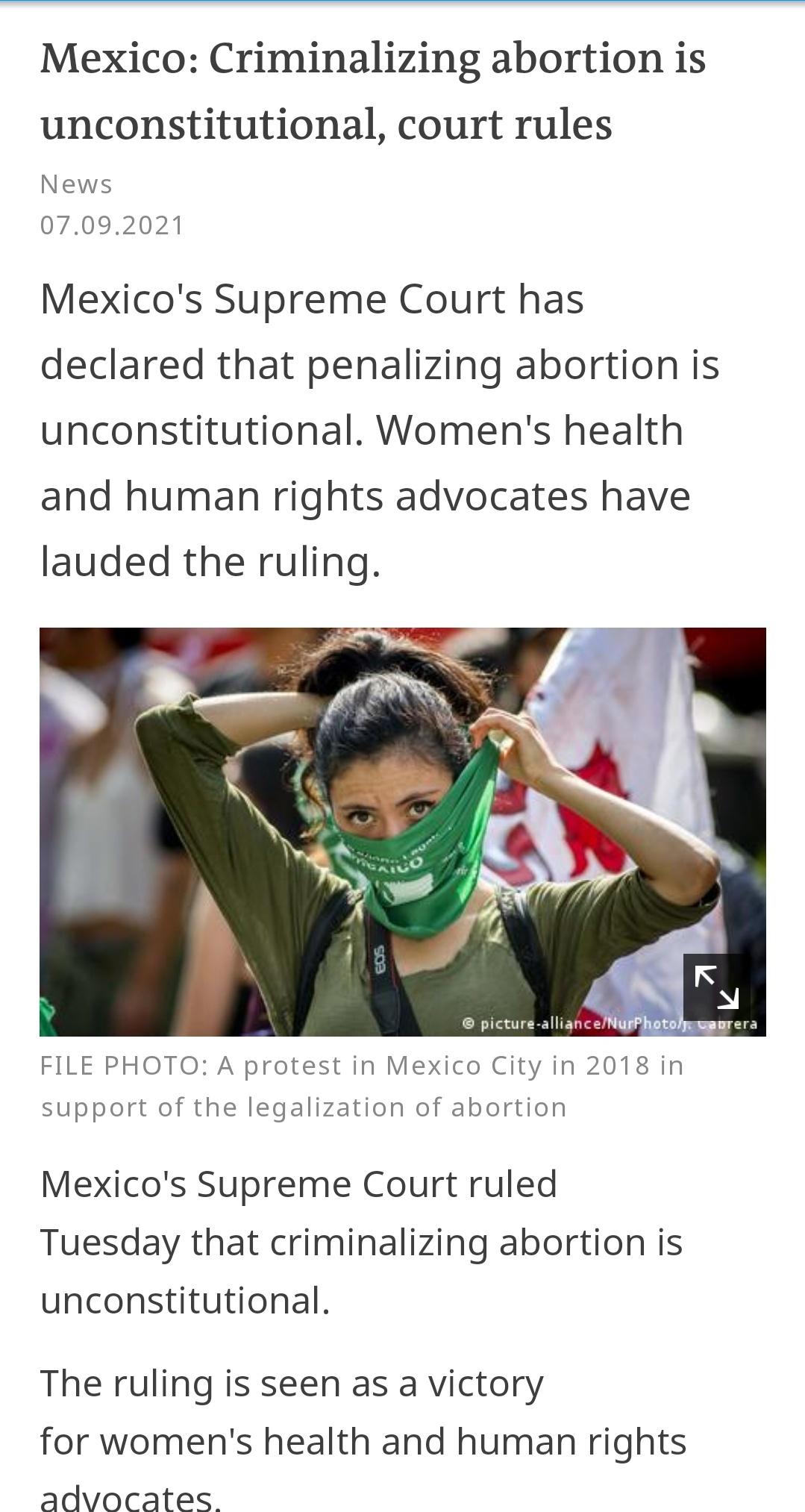 Those Mexicans, giving our women rights, how dare they.