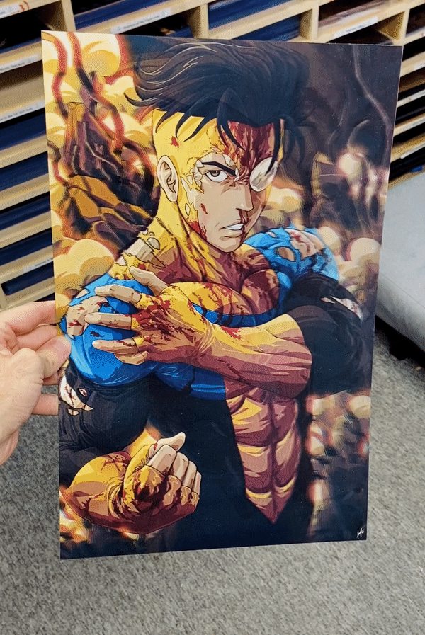 Took a month, but finished my 3D Invincible / Omni-Man Lenticular Artwork!