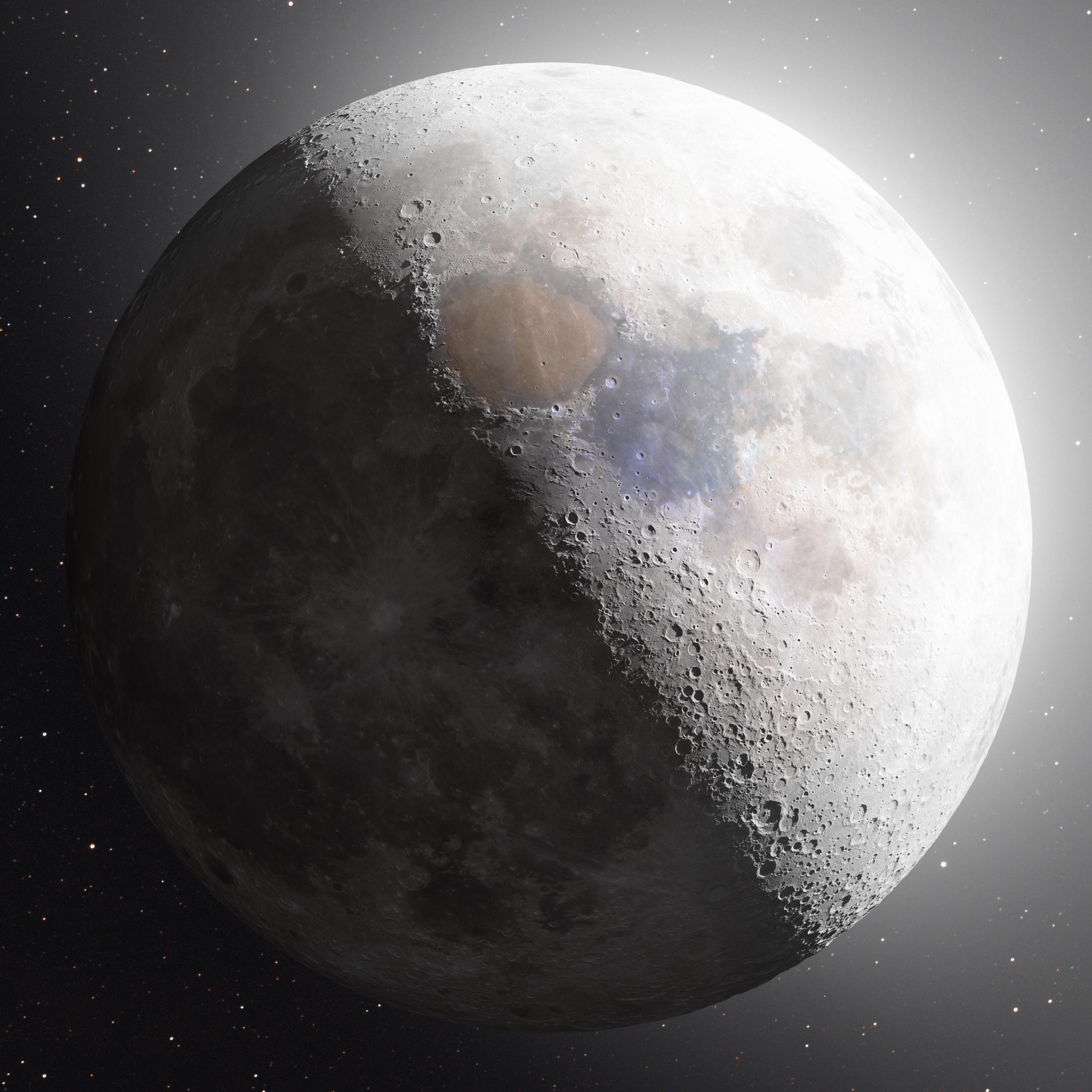 After 3 days of work and almost 20,000 snapshots processed, I finally made my most detailed picture of a first quarter Moon (zoom in!)