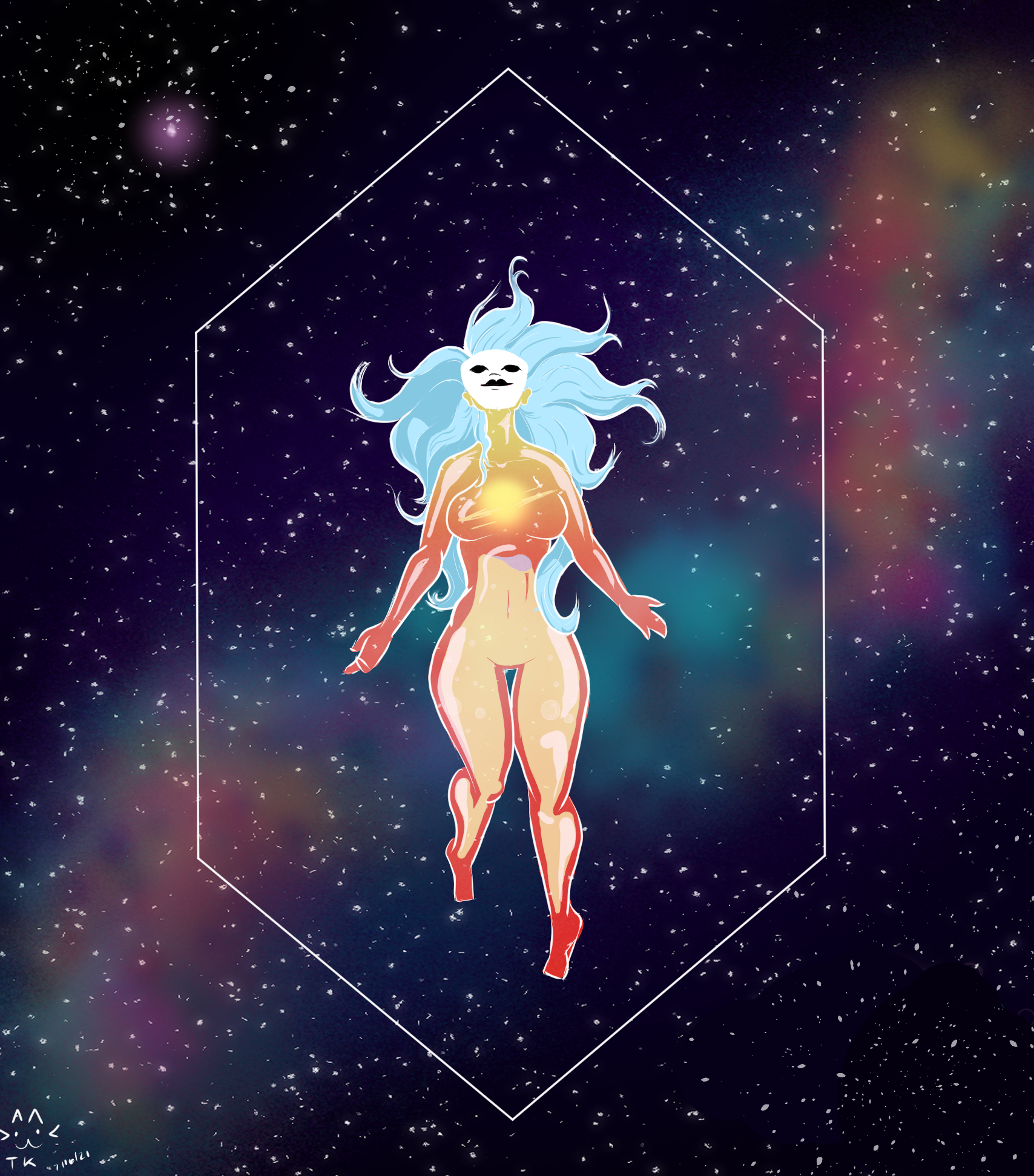 This is a series that I started a month or so ago. It's really fun to see the girls get a little better with each drawing. Enjoy my planet girls. 
