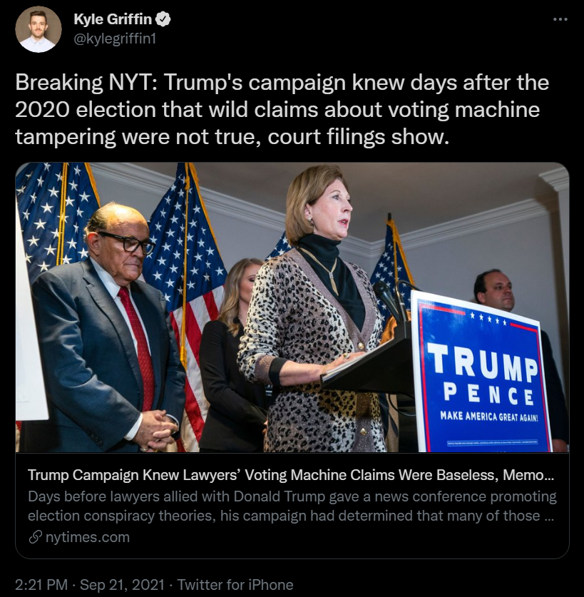 Well yeah, you can't grift a ton of money from gullible rubes by admitting you lost fair and square!&nbsp;&nbsp;