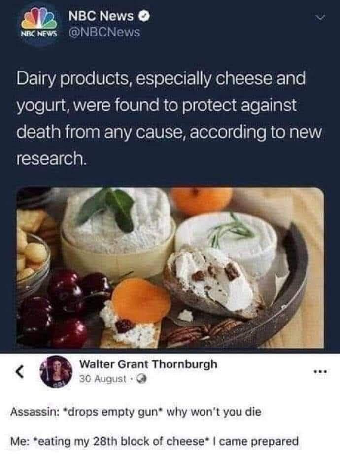 Chug a glass of milk and conquer the world unchallenged.