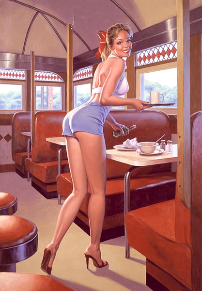 "Coffee Tea Or Me" by artist Greg Hildebrandt, 2001